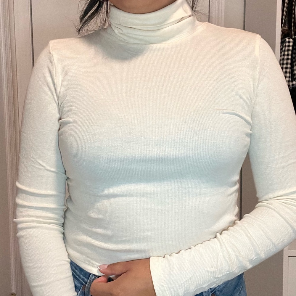 Madewell Cream Ribbed Sweater
